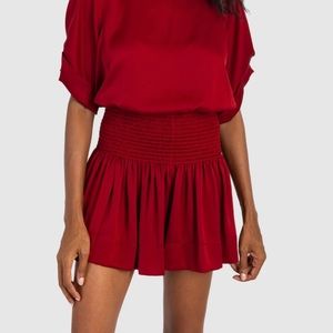 ERICA SKIRT RUBY POLYSATIN